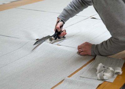 Cutting fabric for furniture manufacturing